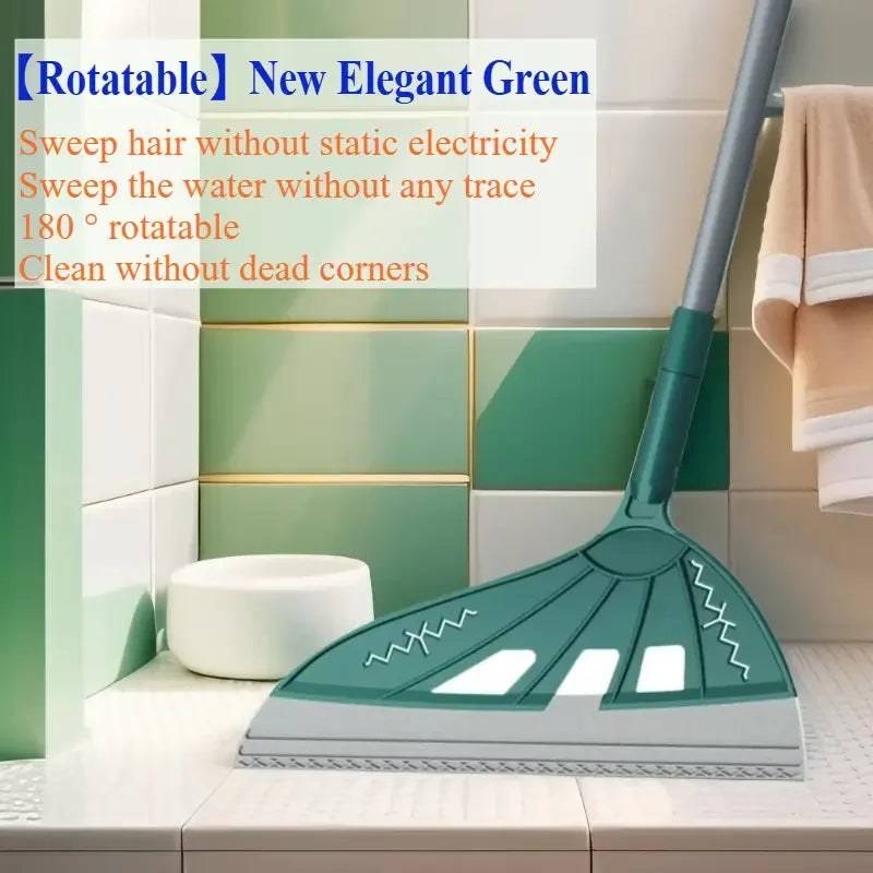 180 ° Rotating Magic Broom - Telescopic Static Free Sweeping, Clean Office, Bathroom, and Living Room Without Trace