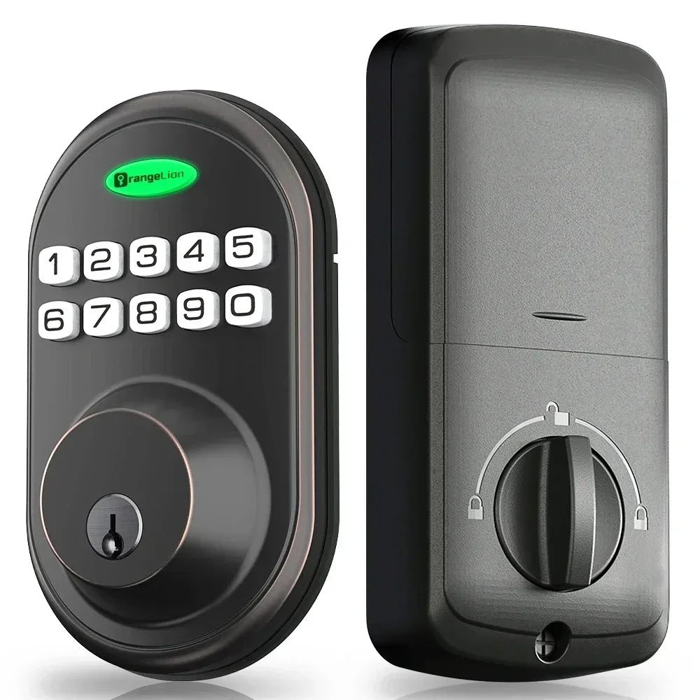 Keyless Entry Door Lock, One-Touch Lock/Unlock, Deadbolt Lock with Keypad and Key, Auto Lock for Door