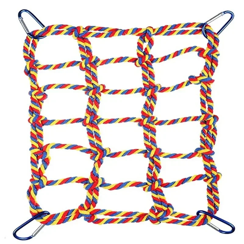 Pet Climb Net Parrot Hamster Squirrel Toys Nylon Rope Hanging Ropes Stand Net Swing Play Rope Ladder Buckles Bird Accessories