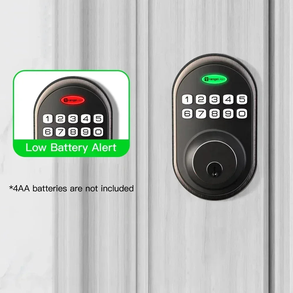 Keyless Entry Door Lock, One-Touch Lock/Unlock, Deadbolt Lock with Keypad and Key, Auto Lock for Door