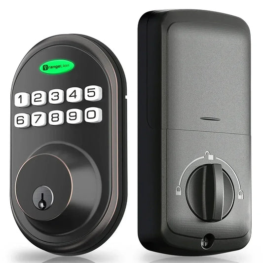 Keyless Entry Door Lock, One-Touch Lock/Unlock, Deadbolt Lock with Keypad and Key, Auto Lock for Door